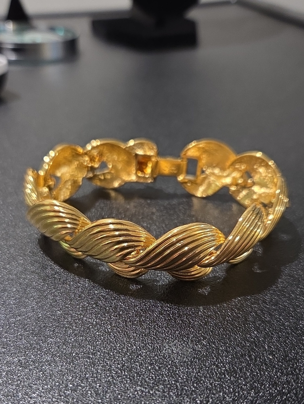 Napier New York Gold-Tone Twisted Link Bracelet - 7.5" Women Jewelry